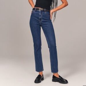 A&F Ultra High Rise Straight Ankle Jeans 27